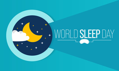 Fototapeta World Sleep day is observed every year in March, intended to be a celebration of sleep and a call to action on important issues related to sleep. Vector illustration obraz