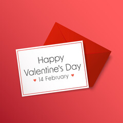Valentine's day concept background. Vector illustration. Cute love banner or greeting card.