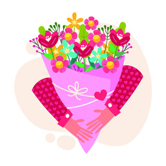 Hands Bouquet Valentine's