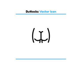Buttocks vector outline icon illustration. Buttocks icon