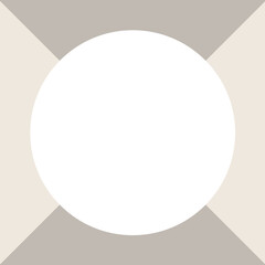 Beautiful social media quote geometric post template with round circle shape for place text composition in trendy contemporary collage style, can be used also as flyer, card, cover