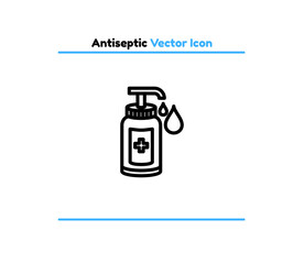 Antiseptic vector outline icon illustration. Antiseptic icon