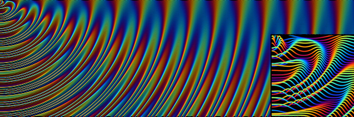 Abstract colorful backgroun, rainbow decoration in wave style. 