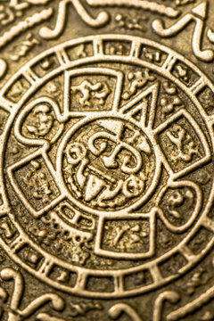 Amulet that attracts good luck. Amulet for a person. Talisman stone of the sun, Calendar of the Aztecs