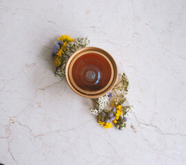 flowers and camera lenses