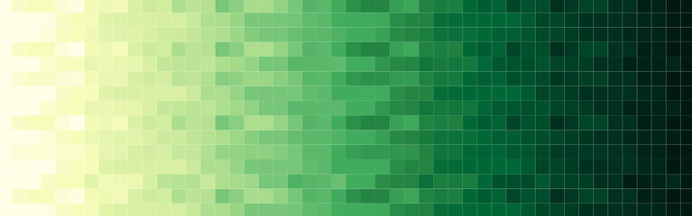 Abstract green gradient mosaic banner background. Vector illustration.