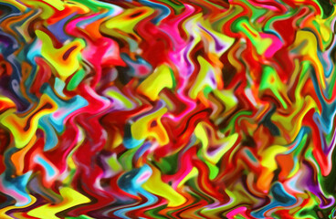 Illustration of multi-color artistic wavy pattern for abstract backdrop