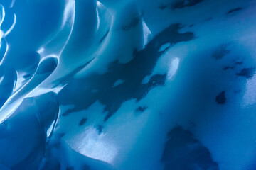 Fototapeta na wymiar Inside a cold ice cave