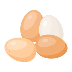 Illustration of chicken eggs. Image for food and agricultural industries.