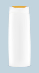 Vector drawing, white plastic shampoo bottle for hair.
