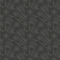The leaves of the tree have a seamless texture pattern. A bright shiny glow contour. Dark gray background.