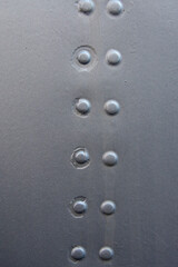 Textura o fondo de remaches en acero