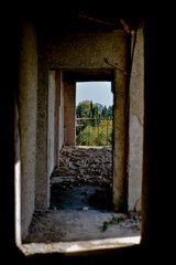 Fototapeta na wymiar Abandoned building in Abkhazia