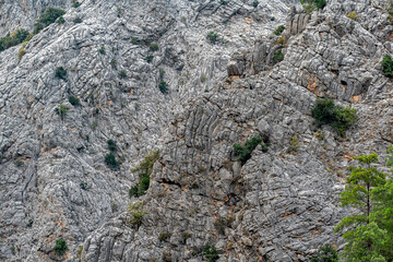 mountain landscape, layered limestone rocks of the Taurus range
