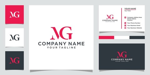 MG or GM initial letter logo design vector. - obrazy, fototapety, plakaty