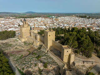 Fototapeta na wymiar Hermosa alcazaba de la época musulmana en la ciudad de Antequera, Málaga