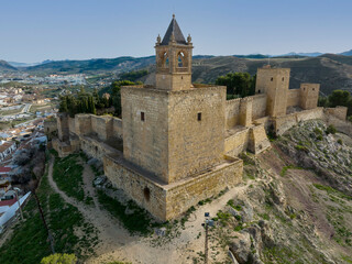 Fototapeta na wymiar Antigua alcazaba de la época musulmana en la ciudad de Antequera, Málaga 
