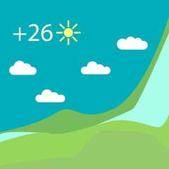 clear weather forecast in bright colors