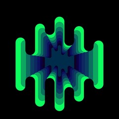 abstract background going down from black to green