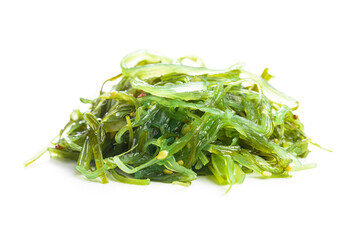 Green wakame. Seaweed salad.