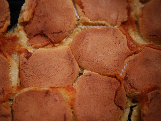 Baking cupcake buns failure overhead medium shot