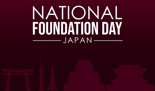 Japan National Foundation Day Abstract Red Cover Background Wallpaper