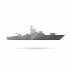 Ship abstract isolated on a white backgrounds, vector illustration