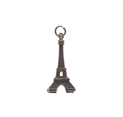 Peel and stick wall murals Eiffel tower keychain with eiffel tower isolated on white background