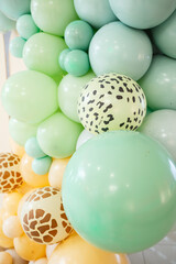 Colorful balloons for a fun holiday. Decoration and decor for a children's party