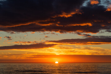 sunset over the ocean