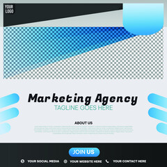 Creative marketing agency social media post template