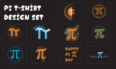 PI T-Shirt Design Vector, PI Day, Ready to print, Easy to edit