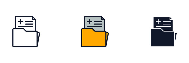 medical report. Diagnostic icon symbol template for graphic and web design collection logo vector illustration