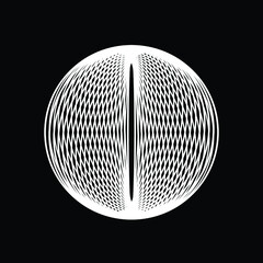 Lines in Circle Form . Spiral Vector Illustration .Technology round. Wave Logo . Design element . Abstract Geometric shape .