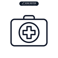 First Aid Kit icon symbol template for graphic and web design collection logo vector illustration