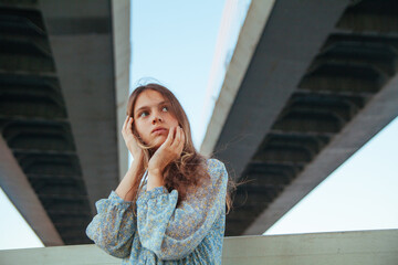Portrait of a young beautiful girl