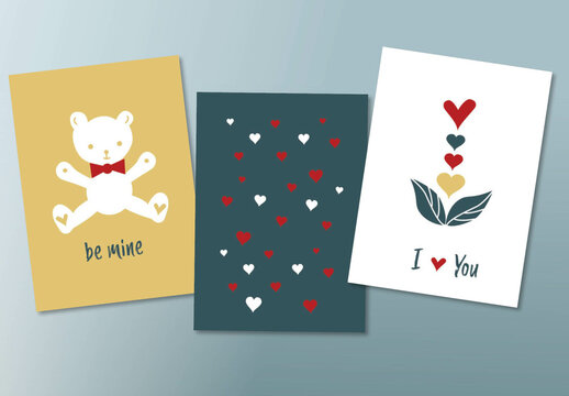Valentines Day Cards Layout