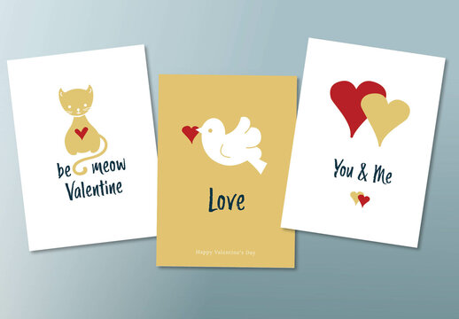 Valentines Day Cards Layout