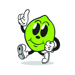 Funny Cute Fruit Lime Cartoon