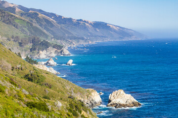 Steep and rocky coastline