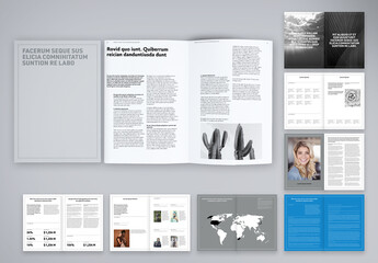 Annual Report with Grey Accents