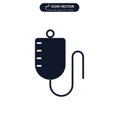 Infuse. Blood bag icon symbol template for graphic and web design collection logo vector illustration