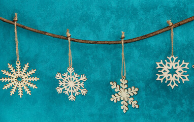 christmas background with snowflake