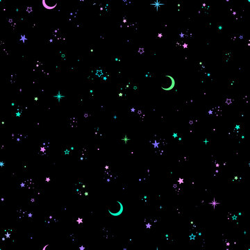seamless background of cosmic starry sky