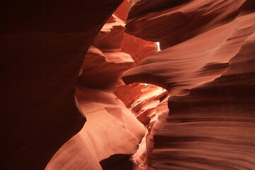 The shape of the eagle, symbol of the United State of America, in the Antelope Canyon