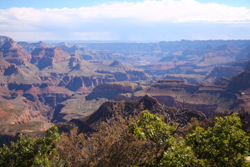 Fototapeta na wymiar The view from an observation point in the Grand Canyon National Park