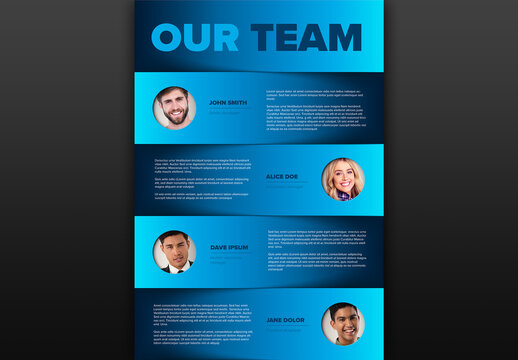 Company Team Blue Presentation Template