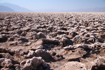 The spectacular Devils Golf Course in the Death Valley desert