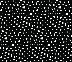 Black and white polka dots pattern. Petit pop pattern. Vector seamless pattern - 484045030