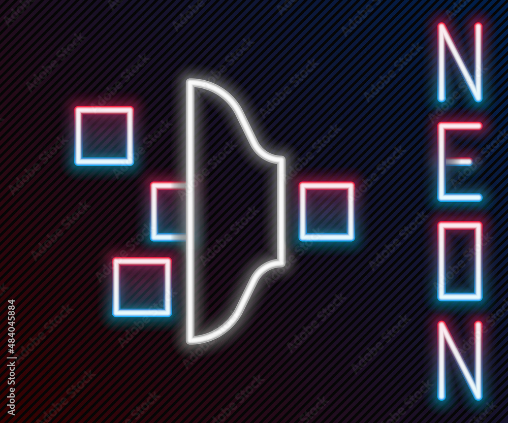 Poster glowing neon line filter setting icon isolated on black background. colorful outline concept. vector